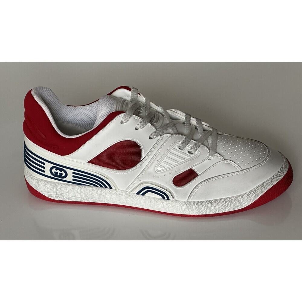 Gucci Men's Low-top White/Red Leather Sneakers 11.5 US (Gucci 11G) 697882 NIB IT - Picture 4 of 14